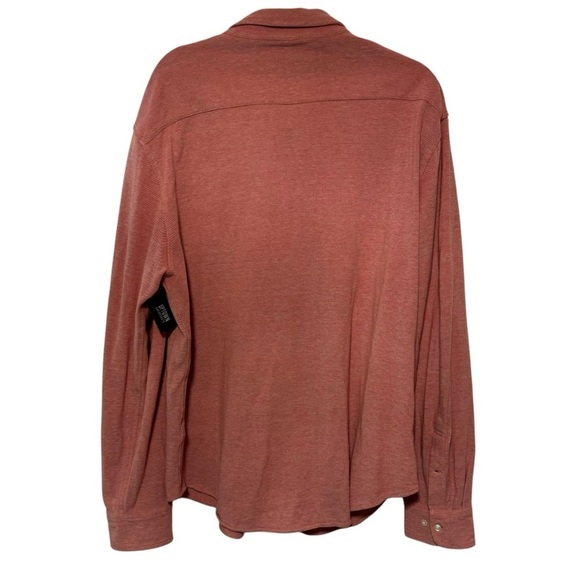 Bonobos Standard Fit salmon Oxford Cotton Knit Button-Up Shirt XL - Picture 5 of 12